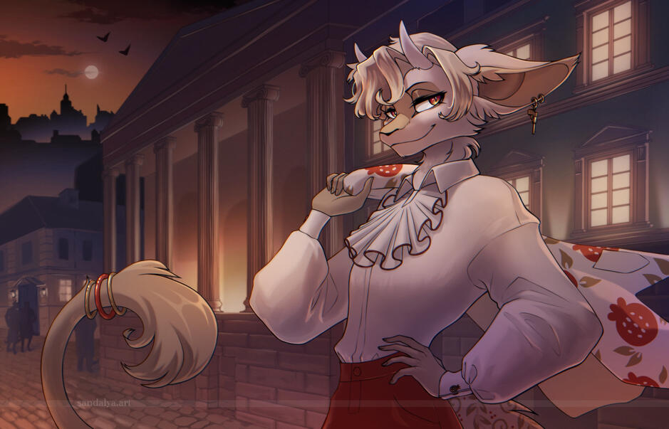 Commission (full shading, complex background)